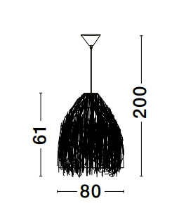 Natürliche Pendelleuchte Hay Ø 80cm Lyora 5212017452863