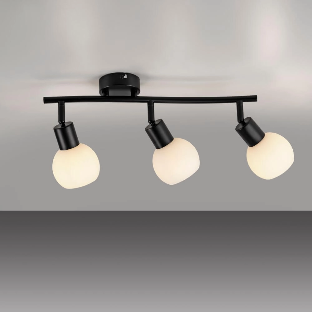 Schwarze Deckenleuchte Loki 3-flammig Just Light 4043689000776