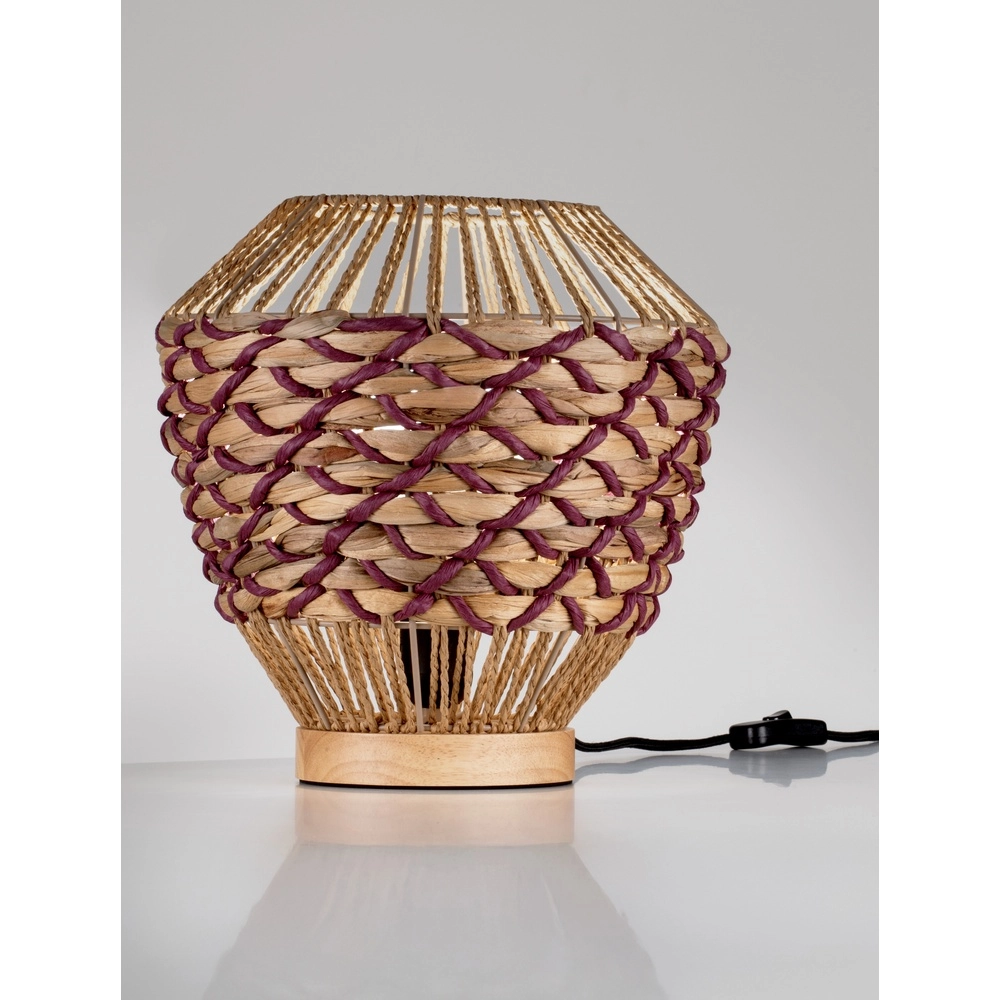 Tischlampe Mapi Ø 29cm rot mit braun Lyora 5212017477507