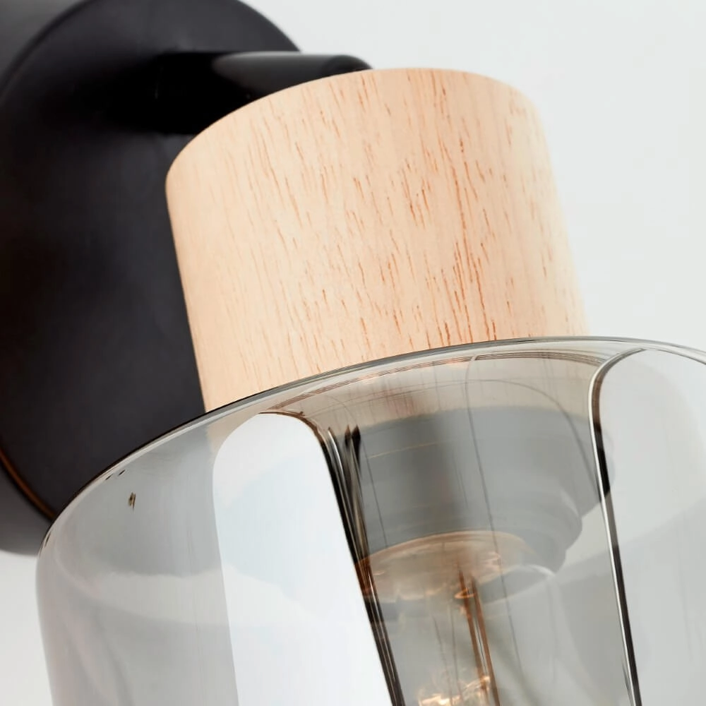 Wandlampe Weald Schwarz Brilliant 4004353413070