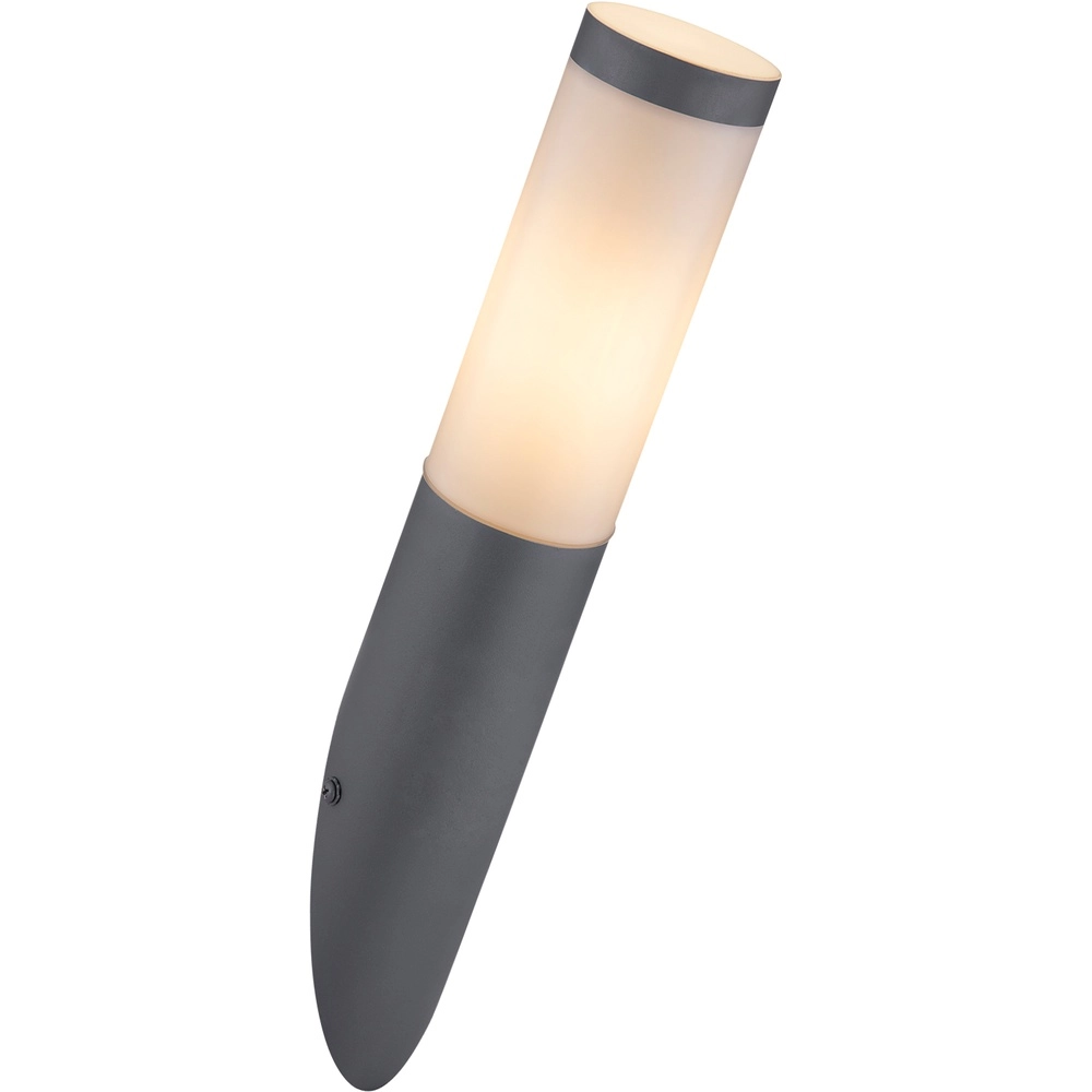 Design-Außenlampe Boston Anthrazit mit Weiß