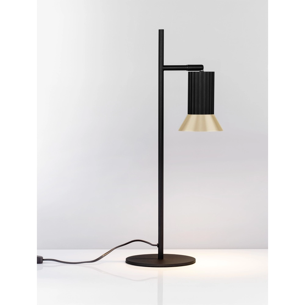 Design-Tischleuchte Luvia schwarz mit gold Lyora 5212017475596