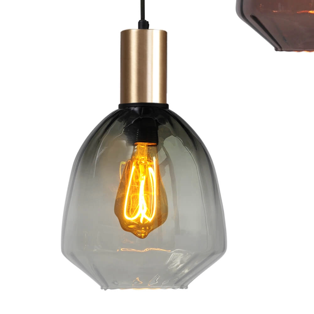 3-flammige Loft-Hängelampe - Gold - Porto mit Nicolette-Brille Masterlight 8718121270944
