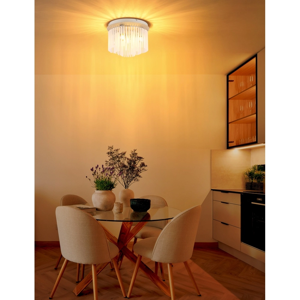 Deckenlampe Gorley sandbraun mit Glas Ø 32cm Globo 9007371575718