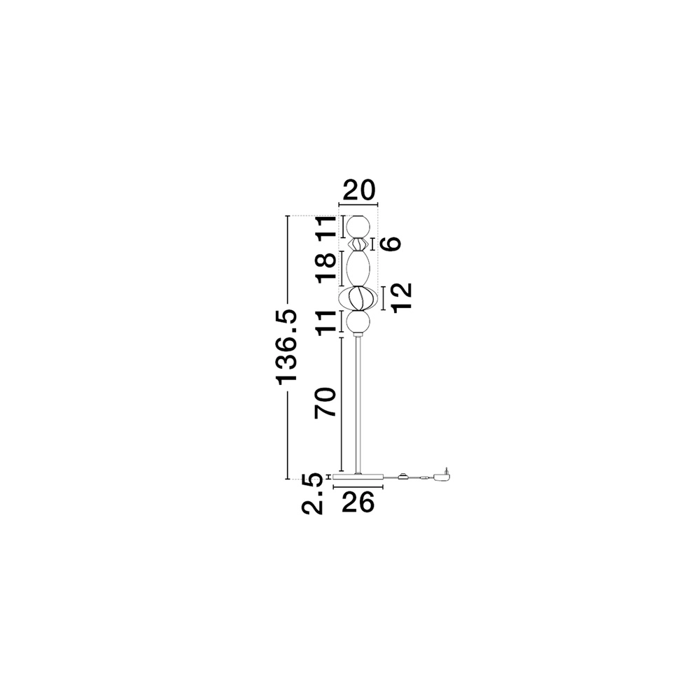 Stehlampe Oneta weiß - rosa - grün Lyora 5212017473967