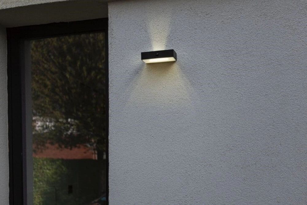 Black wall lamp Fadi solar Lutec 6939412013657