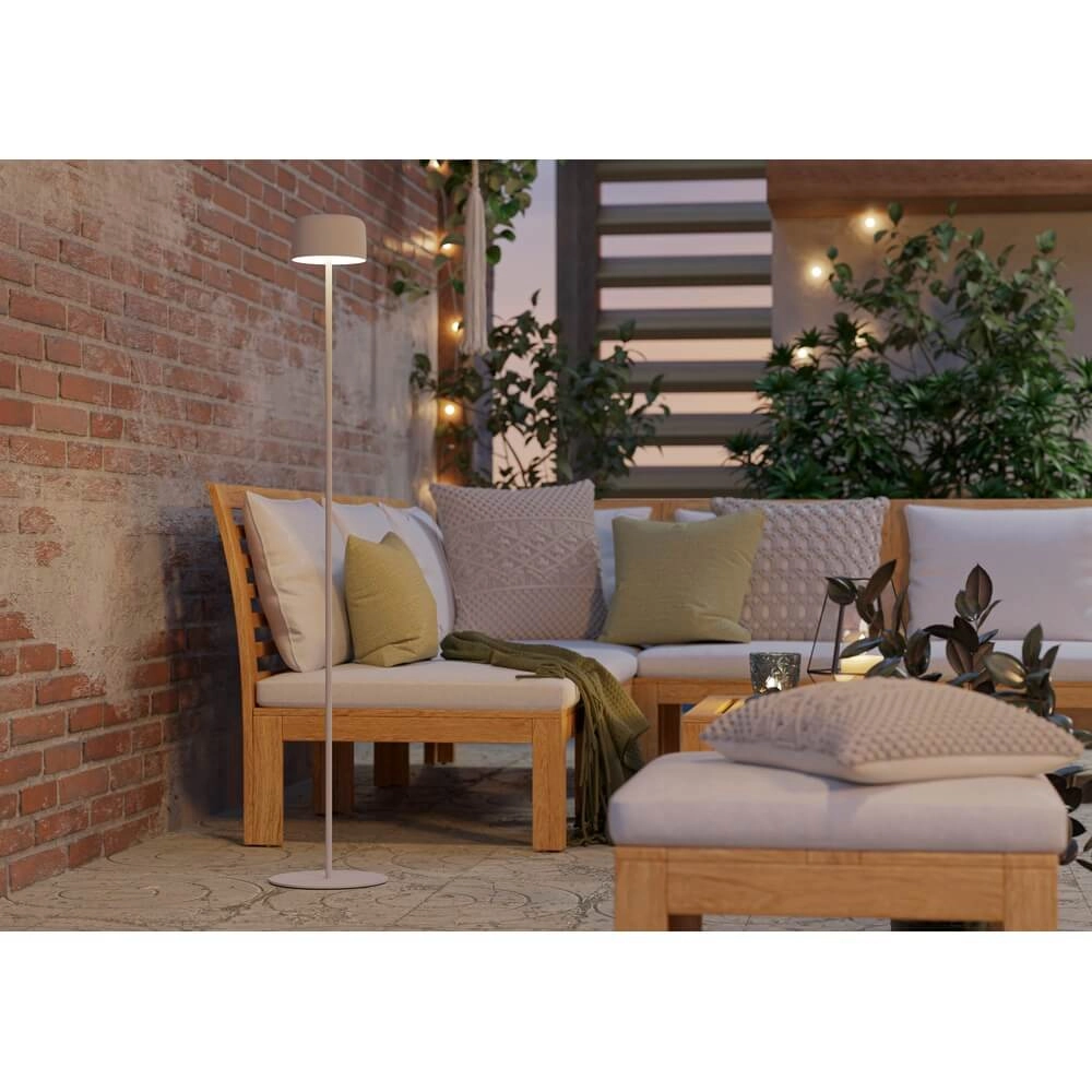 Schlanke Terrassenleuchte Roccanova Solar White mit USB Eglo 9008606355082