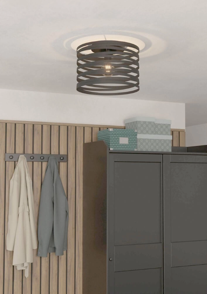 Schwarze Deckenlampe Cremella Ø 37cm Eglo 9008606234417