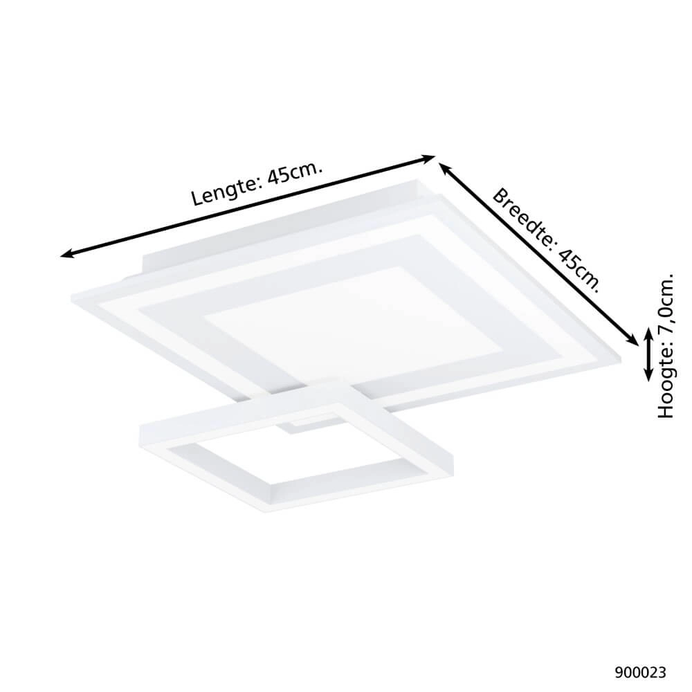 Deckenleuchte Zigbee Savatarila-Z 45x45cm weiß Eglo 9008606221677