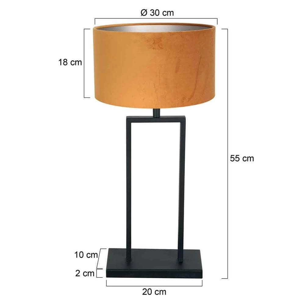 Tischleuchte 55cm Stang mit goldener Kapuze Steinhauer 8712746173963