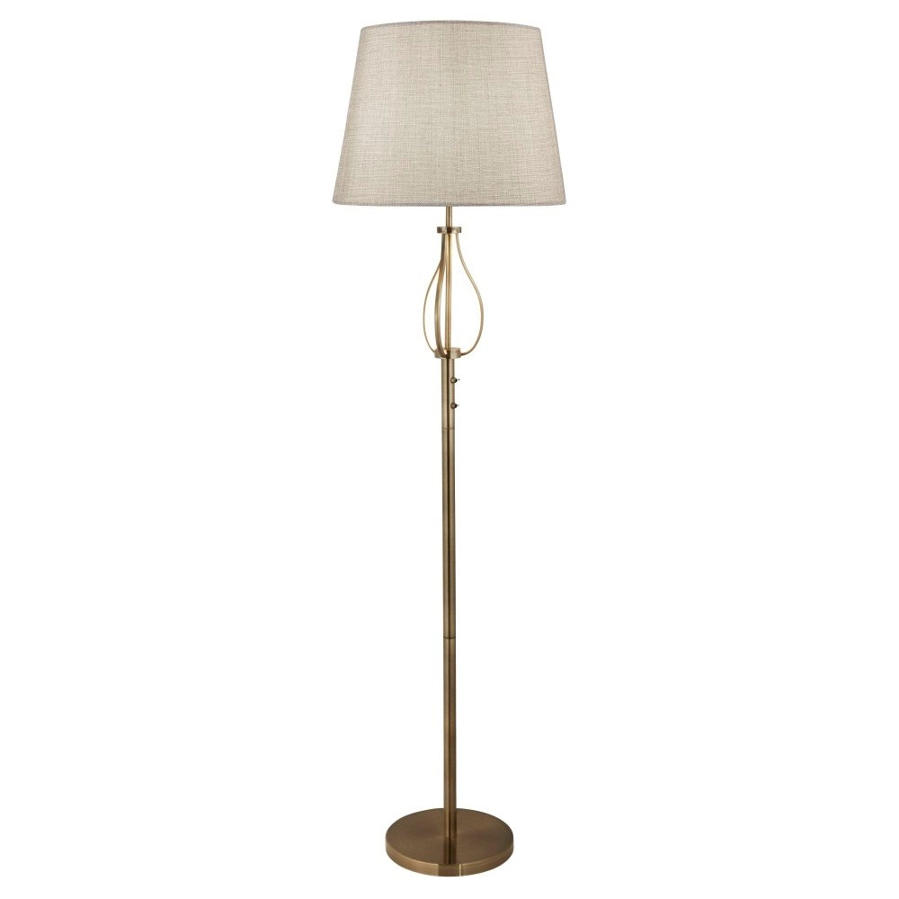 Stehleuchte Vegas Bronzebraun mit Taupe
