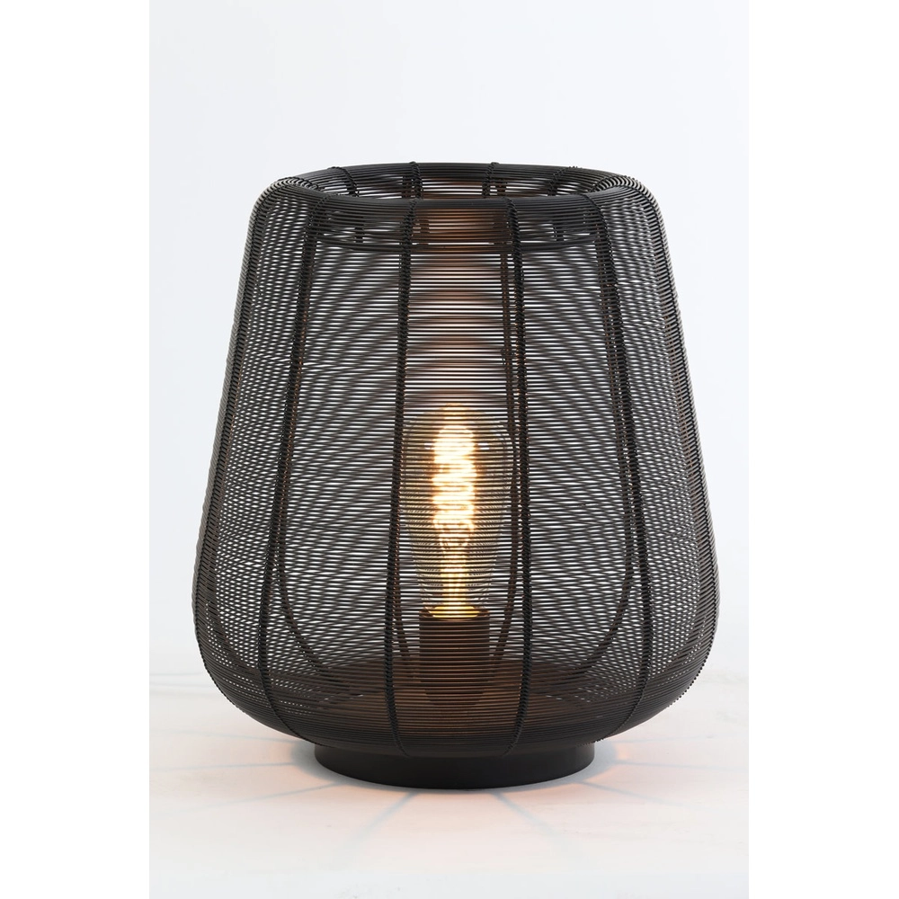 Schwarze Tischlampe Adeta Ø 29cm Light & Living 8717807600938