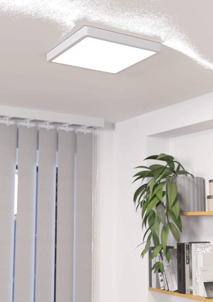 Weiße Deckenleuchte Fueva 5 28,5 x 28,5 cm Eglo 9008606244911