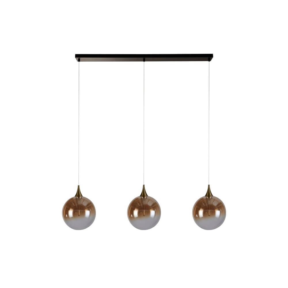 3-flammige Pendelleuchte Alchemy Braunes Glas Searchlight 5053423273839