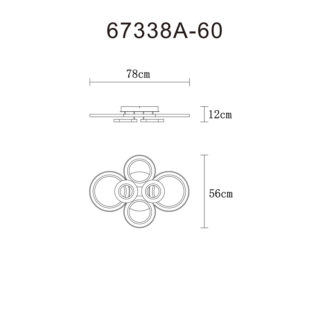 Design-Deckenlampe Kora Schwarz Globo 9007371513406