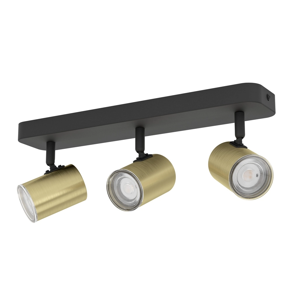 Badezimmerscheinwerfer Consuma 1 3x GU10 – schwarz mit Gold