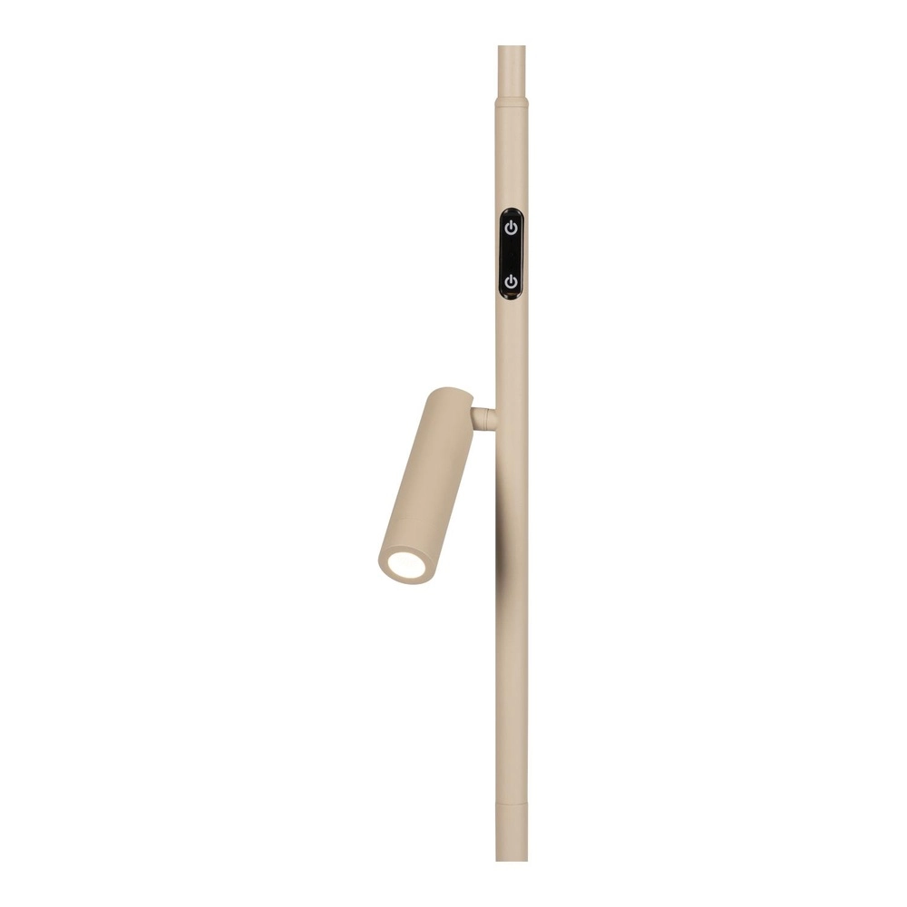 Design-Stehlampe Celeste sandbraun Ø 28 cm mit Leselampe Lucide 5411212032256
