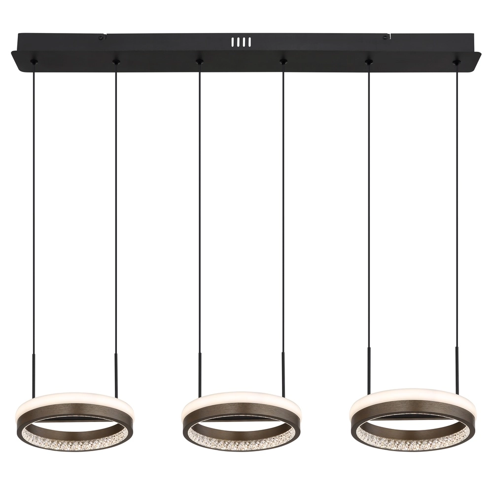 Design-Pendellampe Della Schwarze 3-Lichter Globo 9007371462742