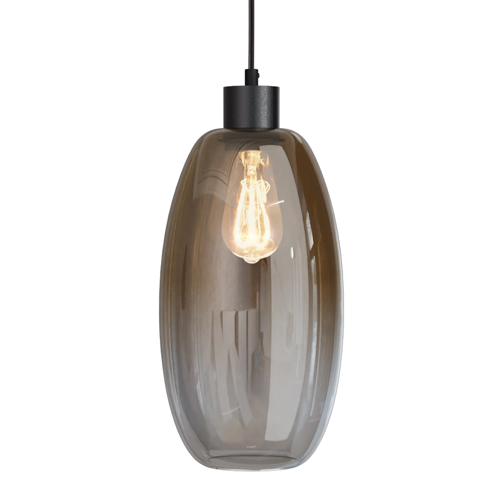 Glas-Pendellampe Olive Ø 18,5 cm – schwarz Masterlight 8718121393780