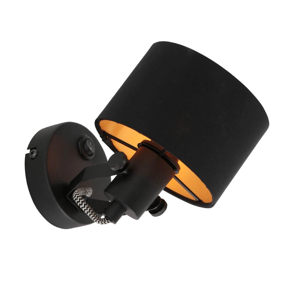 Schwarze Wandlampe Ornoir Steinhauer 8712746151404