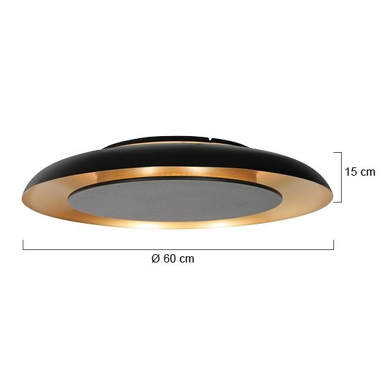 Moderne Deckenlampe Golden Veil Schwarz mit Gold Steinhauer 8712746186772