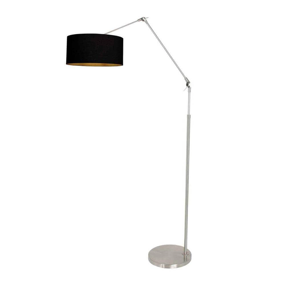 Stehlampe Prestige Chic Metall mit schwarzem Schirm Steinhauer 8712746175592