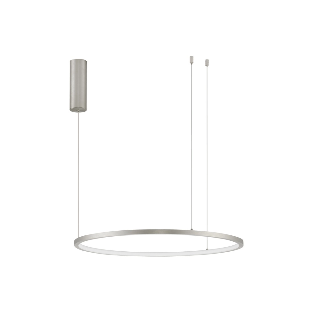Runde Pendelleuchte Tarquin silbergrau Ø 60cm Lyora 5212017438287