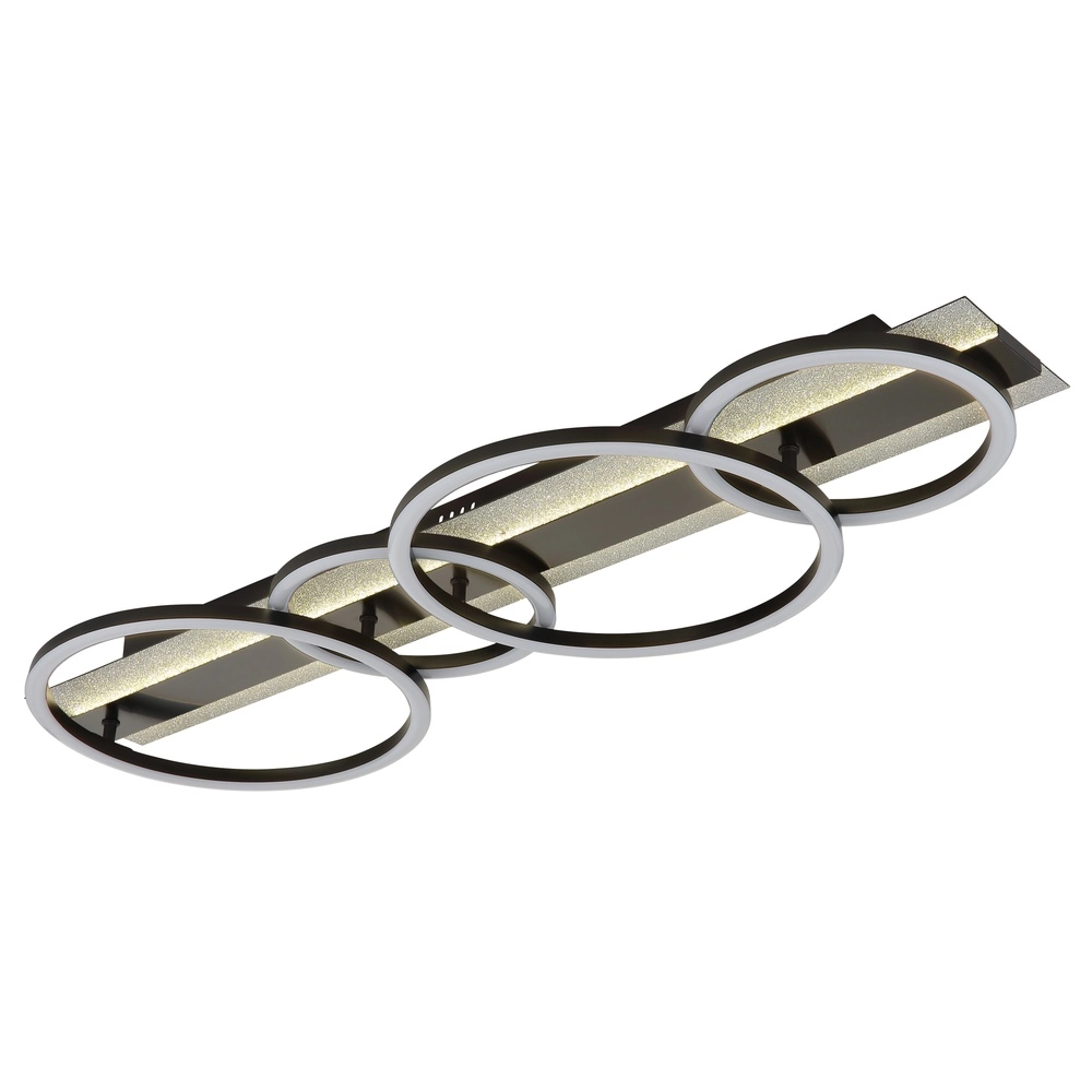 Schwarze Deckenlampe Norberto 4 Ringe Globo 9007371575831