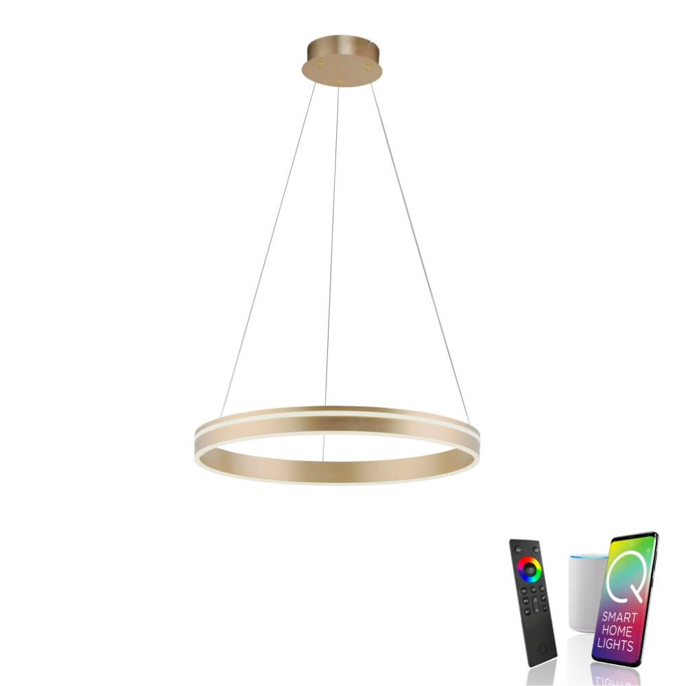 Design-Hängelampe Q-Vito Ø 59cm Messing Paul Neuhaus 4012248357767