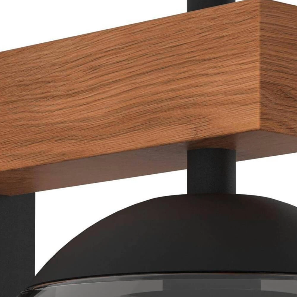 Glühbirnen-Außenlampe Bufalata Holz mit Rauchglas Eglo 9008606261765