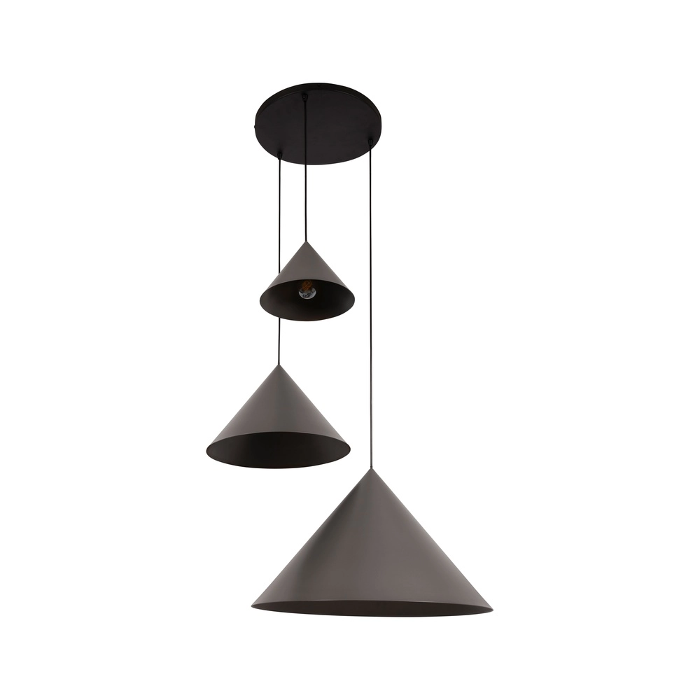 3-Licht Vide Pendellampe Spitze Grau Lucide Vibes 5411212212207