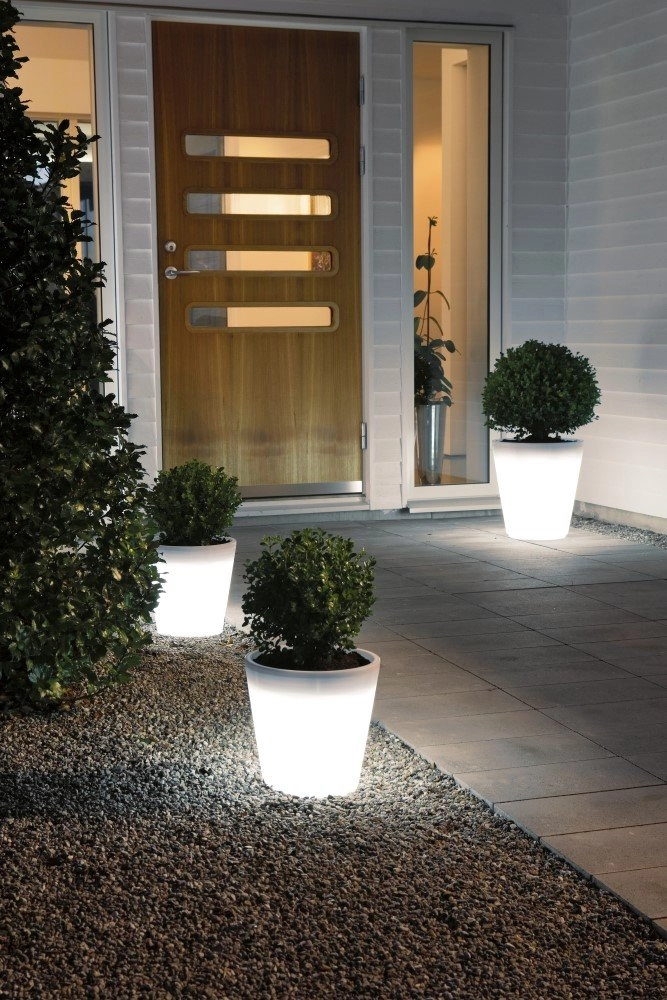 LED Blumentopf Assisi LED 28 cm – 2,5 W – weiß KonstSmide 7318307453003