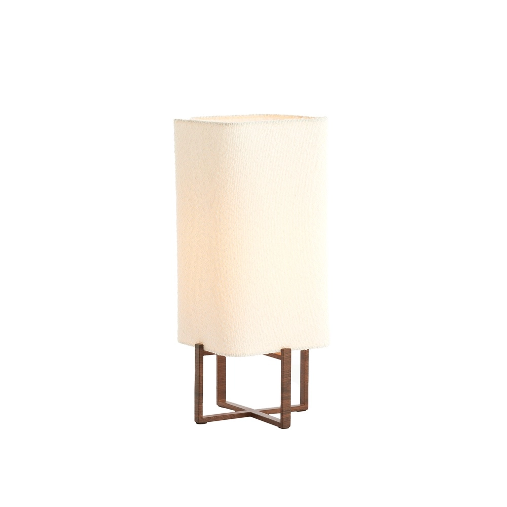 Tischlampe Wyn 50,5 cm – cremefarbenes Seil mit Walnuss-Optik Light & Living 8717807792565