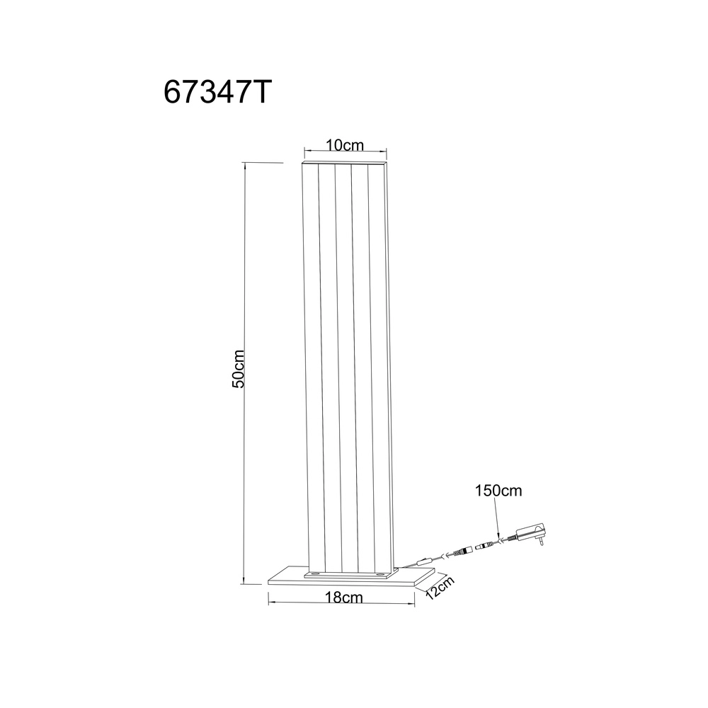Tischlampe Hayden Schwarz mit Holz Globo 9007371583584