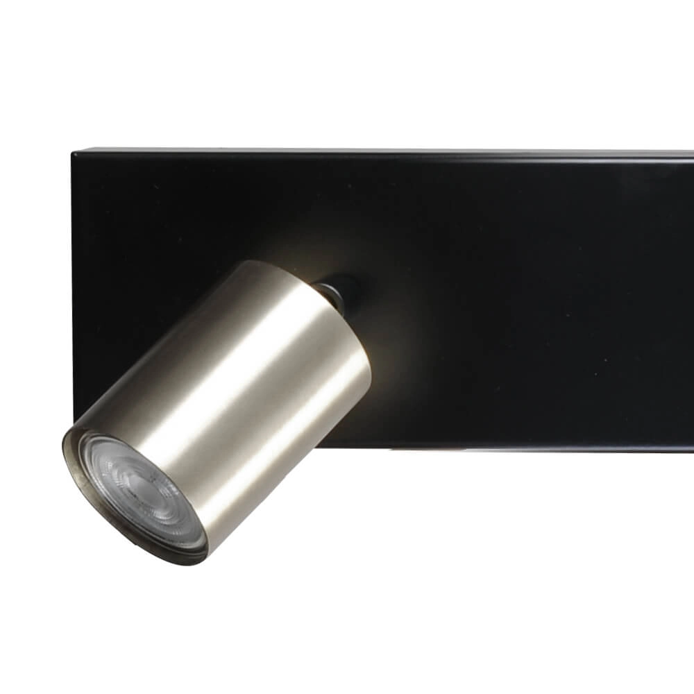 Schwarze Deckenlampe Bounce mit 2 Nickelflecken Masterlight 8718121219943