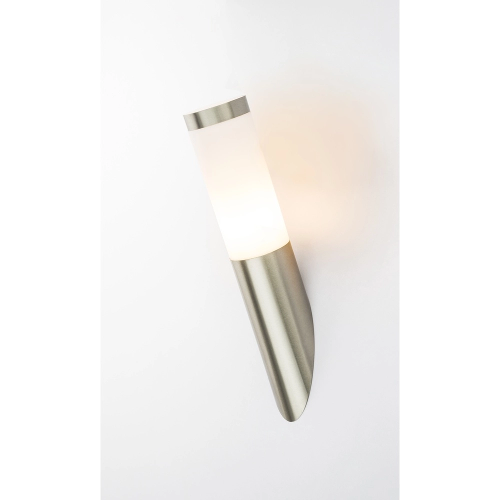 Außenlampe Boston Edelstahl mit Weiß Globo 9007371107353