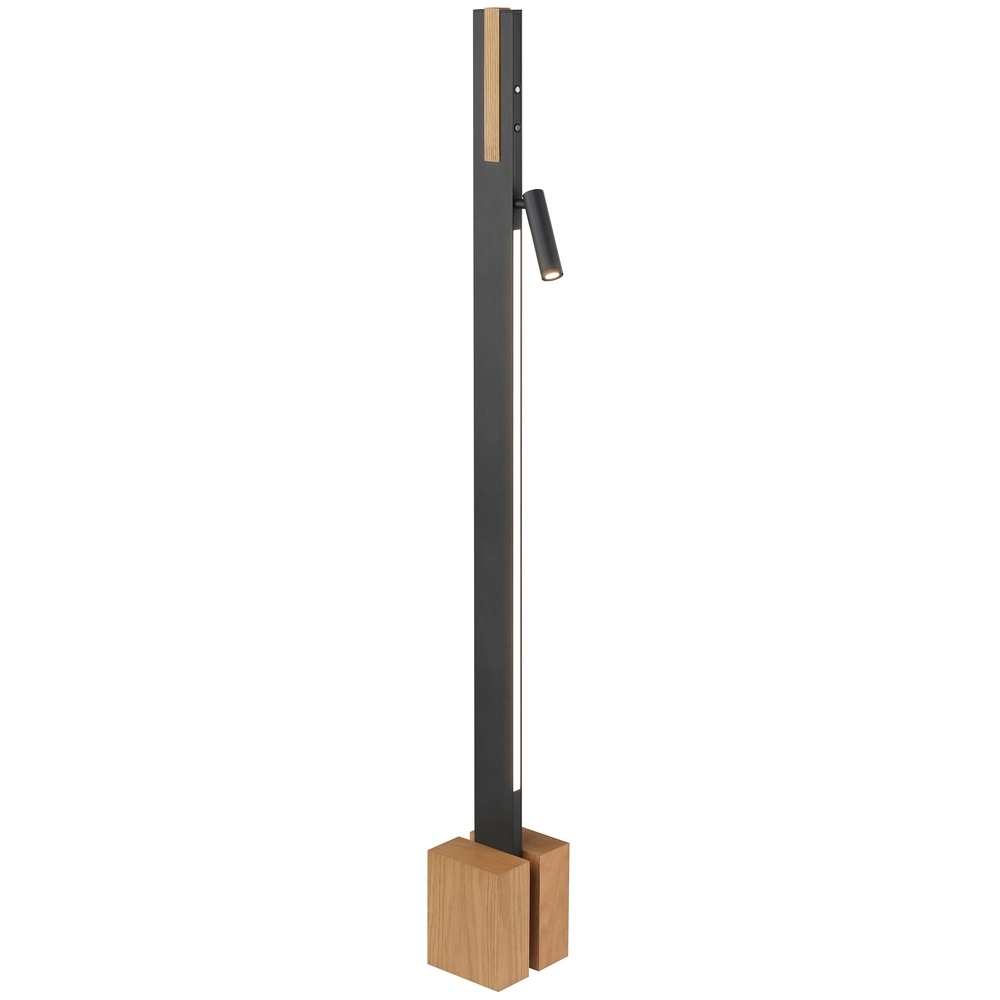 Design-Stehlampe Streamline Schwarz mit Holz Brilliant 4004353463624