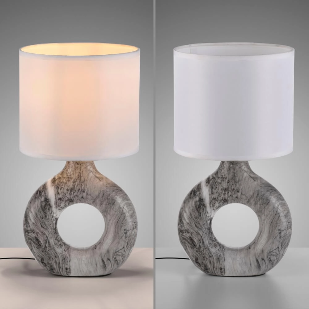 Tischlampe Carara grau Just Light 4043689004835