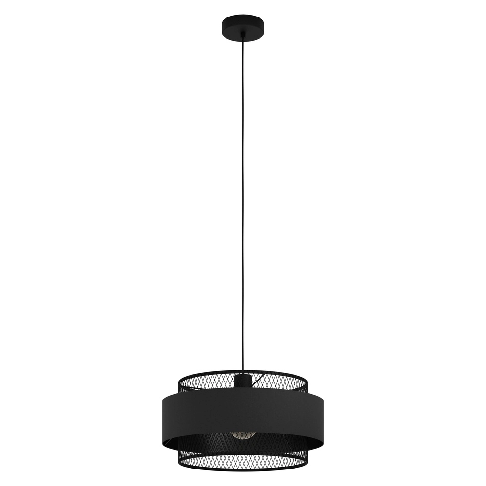 Schwarze Pendellampe Bazely Ø 40cm - 1x E27