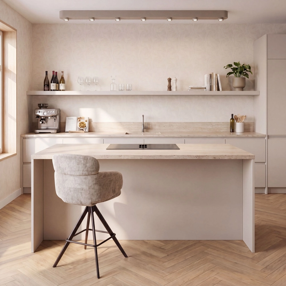 Elegante Deckenlampe Bar 7-hell sandbraun