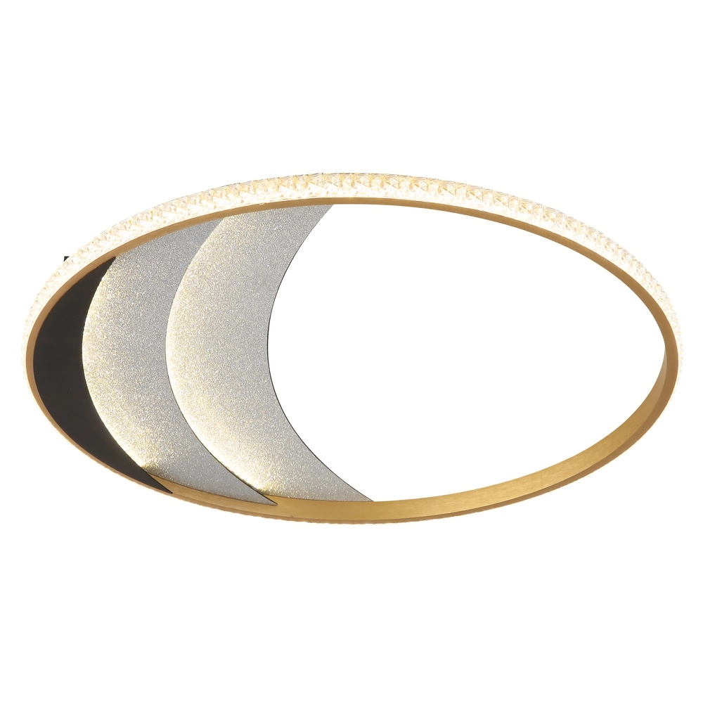 Einzigartige Deckenlampe Constance schwarz mit goldener Ø 52 cm Globo 9007371572847