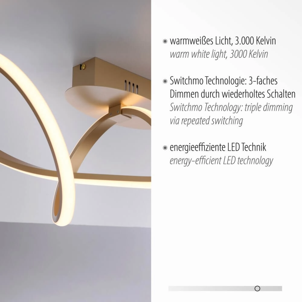 Designer-Deckenleuchte Maria Messing Just Light 4043689985585