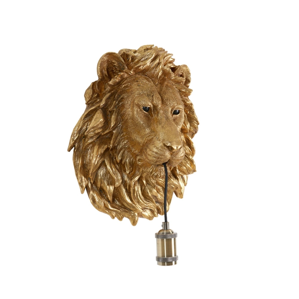 Wandlampe Lion Bronzener Löwe
