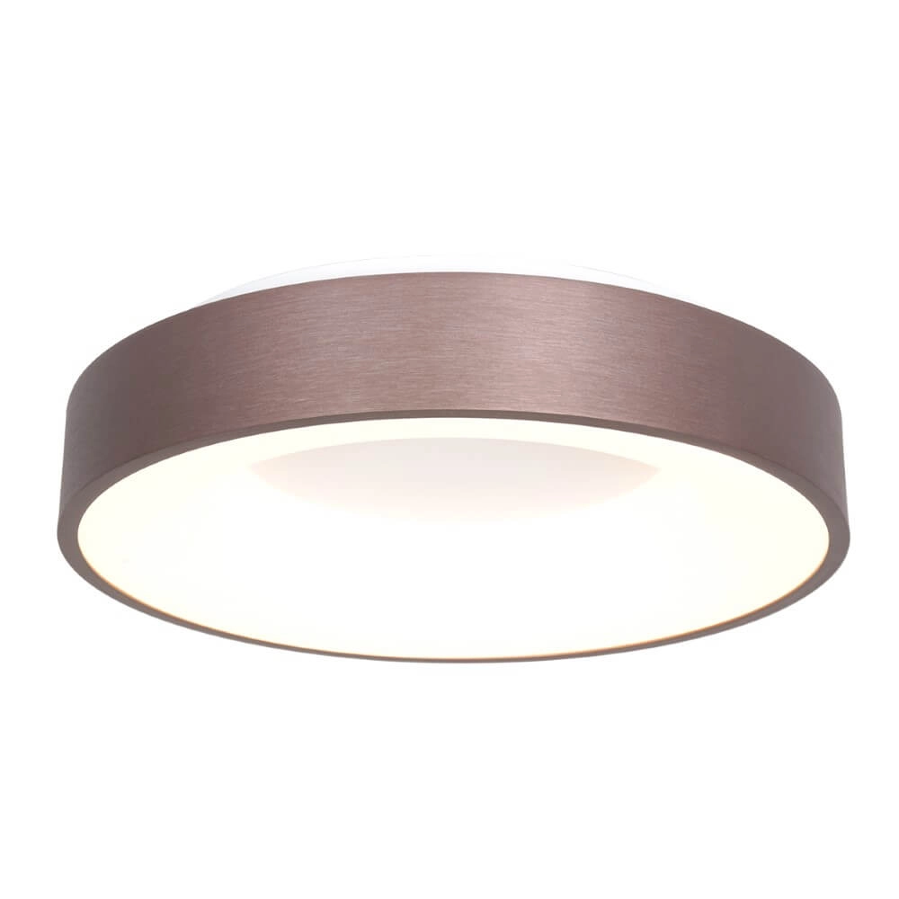 Bronzefarbene LED-Deckenleuchte Ringlede Ø 48cm