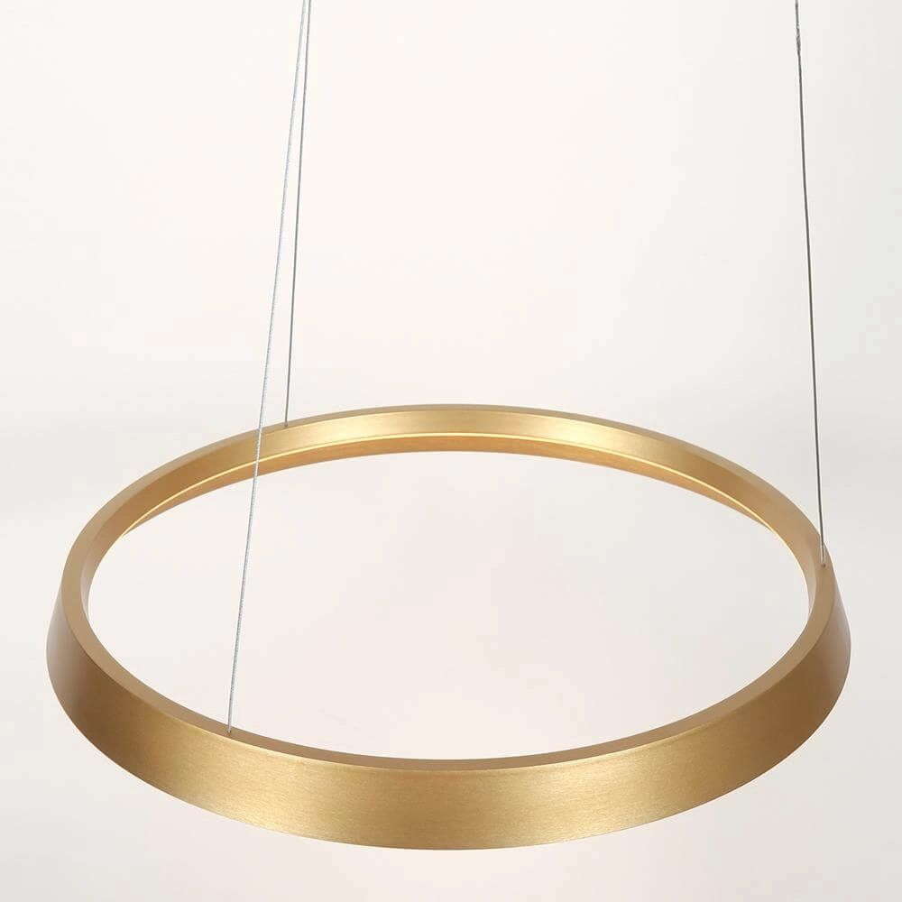 Schlanke Pendelleuchte Ringlux gold Ø 60cm Steinhauer 8712746171969