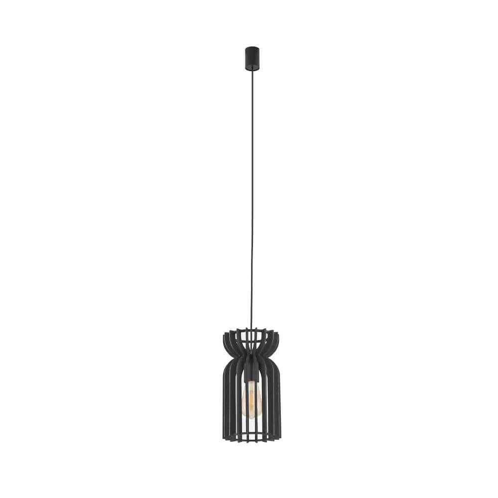 Hängelampe aus Holz Kymi Ø 16cm - schwarz Lyora 5903139105743