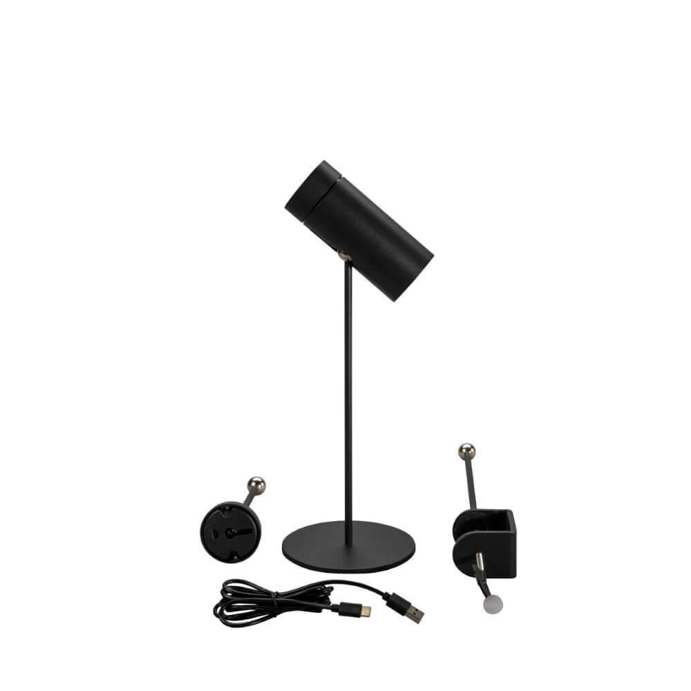Wiederaufladbare Tischleuchte Multi schwarz mit Magnet KonstSmide 7318307844757