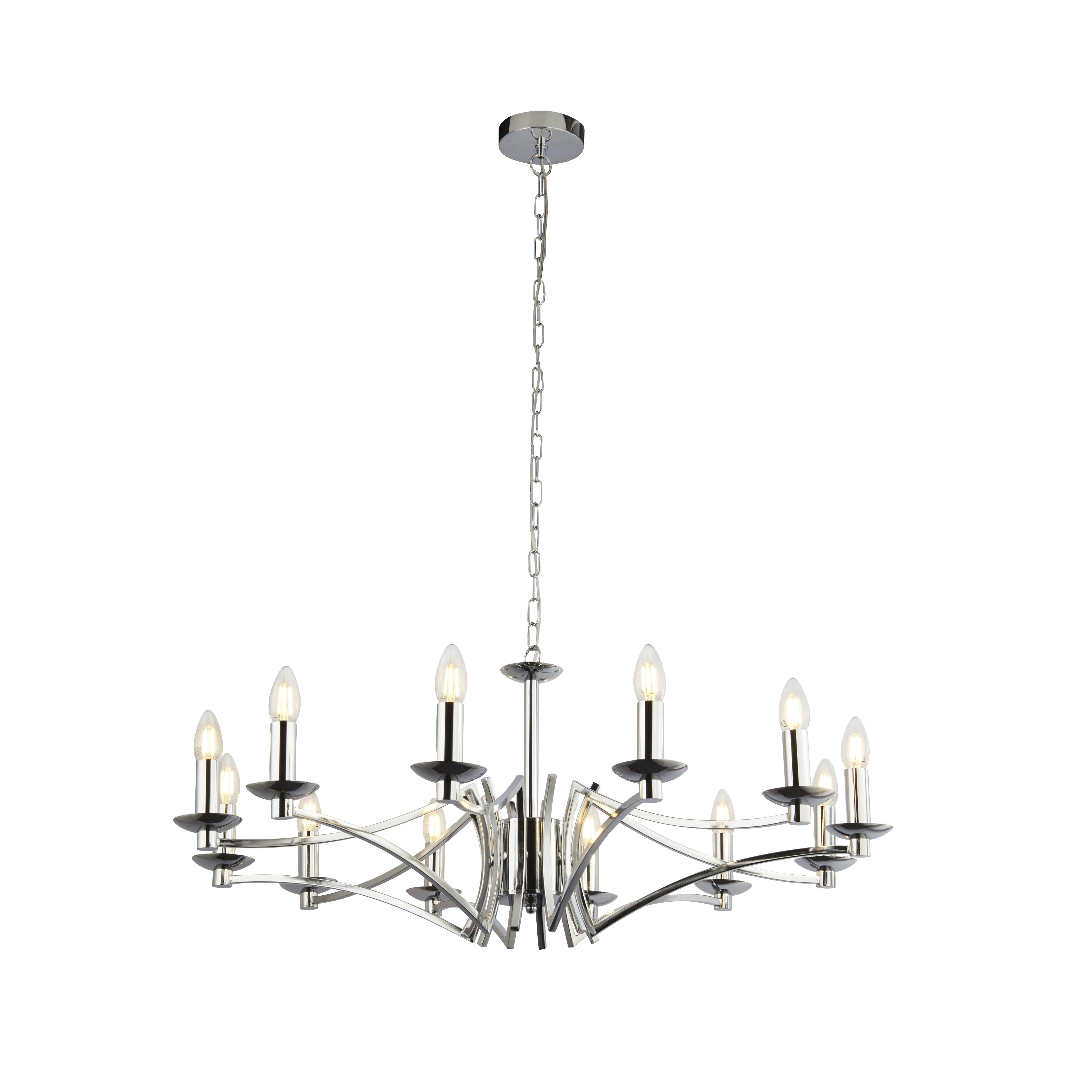 12-Licht-Kronleuchter Ascot Searchlight 5053423174174