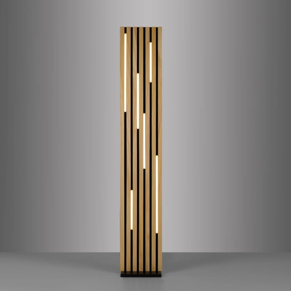 Designer-Stehleuchte Q-Akustik Holz Paul Neuhaus 4012248385401