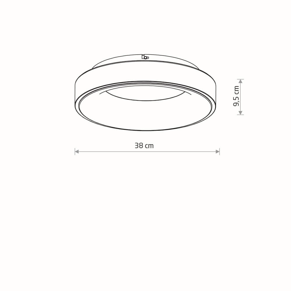Runde Deckenleuchte Nikki Round weiß Ø 38cm Lyora 5903139112000